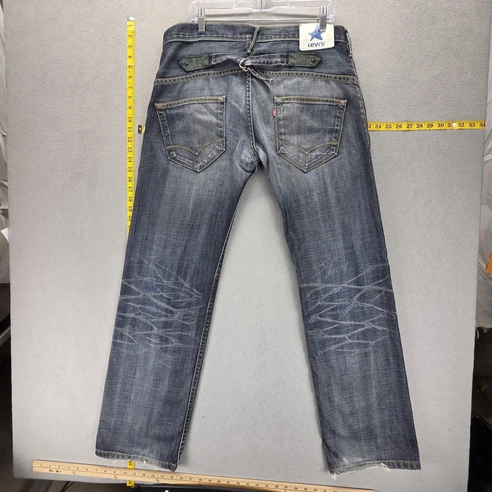 Vintage Levis Engineered Jeans Mens 34x34 Blue Star Buckle Back Honeycomb